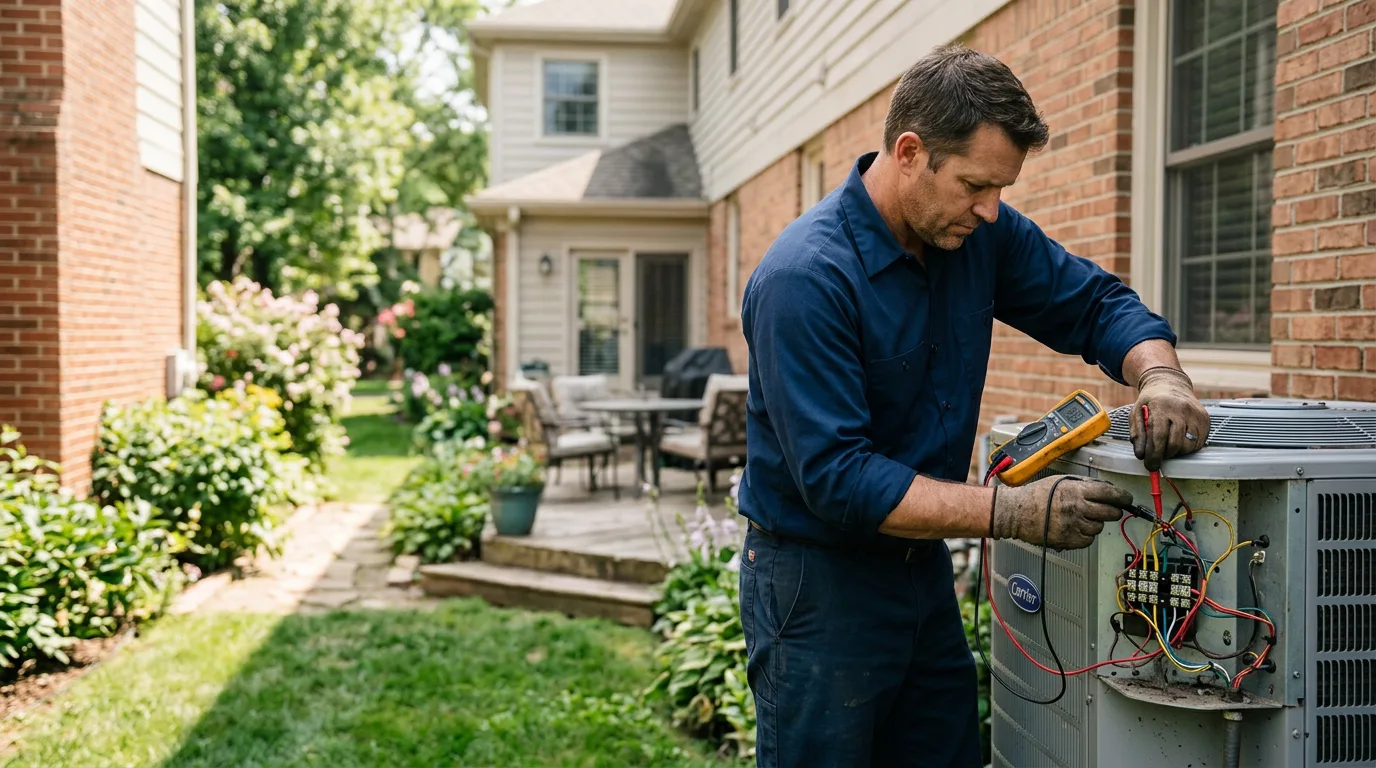 HVAC technician working near West Burke, VT
